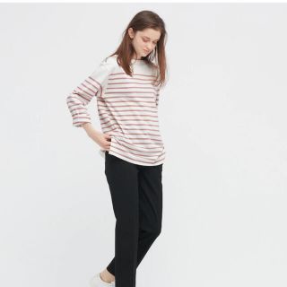 ユニクロ(UNIQLO)のボーダーオーバーサイズT(Tシャツ(長袖/七分))