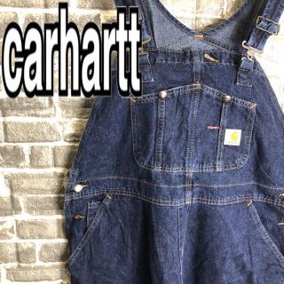 カーハート(carhartt)のカーハート☆オーバーオール デニム 古着 メキシコ製 ゆるだぼ 90s w73(サロペット/オーバーオール)