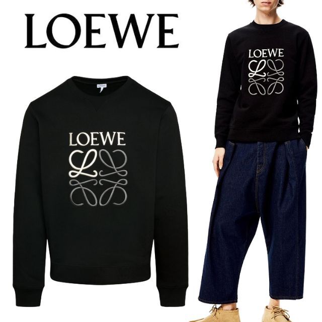 爆売り! LOEWE - 5 LOEWE アナグラム ロゴ刺繍 スウェット/トレーナー