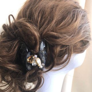 一点物アセテートビジューヘアクリップの通販 by もこ｜ラクマ