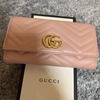 グッチ(Gucci)のGUCCI 長財布 ピンクベージュ(長財布)