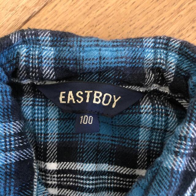 EASTBOY(イーストボーイ)の子ども服　EAST BOY チェックシャツ　ブルー　 キッズ/ベビー/マタニティのキッズ服男の子用(90cm~)(ジャケット/上着)の商品写真
