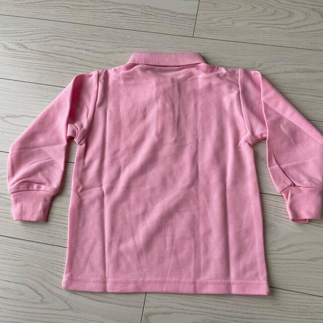 【新品】ピンクのポロシャツ　100 キッズ/ベビー/マタニティのキッズ服女の子用(90cm~)(Tシャツ/カットソー)の商品写真