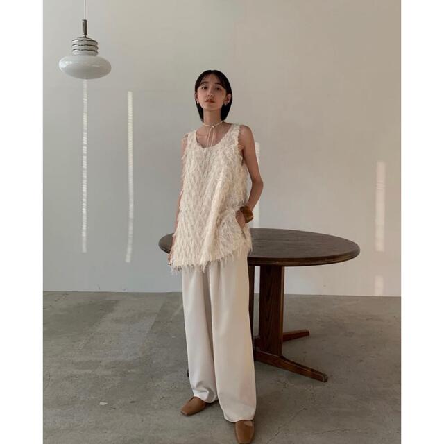 CLANE - クラネ正規品!新品紙タグ付き☆W FACE CROSS FRINGE TOPSの CLANE - クラネ正規品!新品紙タグ付き☆W FACE CROSS FRINGE TOPSの