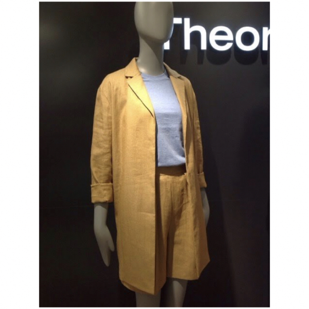 Theory 19ss リネンコート - ロングコート