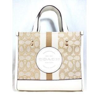 [新品未使用]COACH ハンドバッグ シグネチャーストライプ デンプシー22