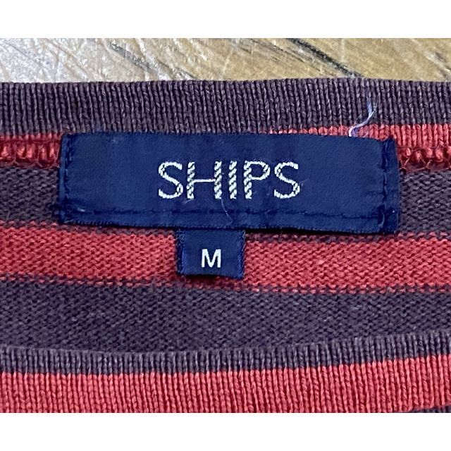 SHIPS(シップス)の＊シップス ボーダー バスクシャツ ボートネック カットソー M メンズのトップス(Tシャツ/カットソー(七分/長袖))の商品写真