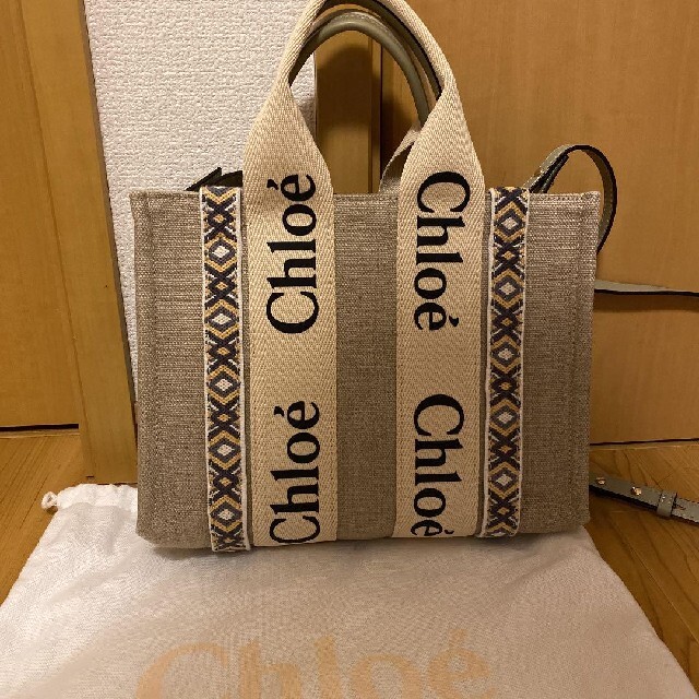 輝く高品質な Chloe - Chloe Woody スモールトートバッグ ハンドバッグ