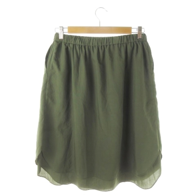 MUNICH(ミューニック)のミューニック Munich スカート フレア ミモレ ロング S 緑 カーキ レディースのスカート(ロングスカート)の商品写真