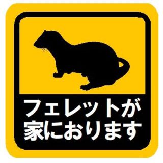 ぽぽんた様 専用ページ フェレットが家におります2枚セット マグネットステッカー(車外アクセサリ)