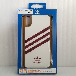 アディダス(adidas)の【新品】iPhone XR　adidasケース　ストラップホール付き　ホワイト(iPhoneケース)