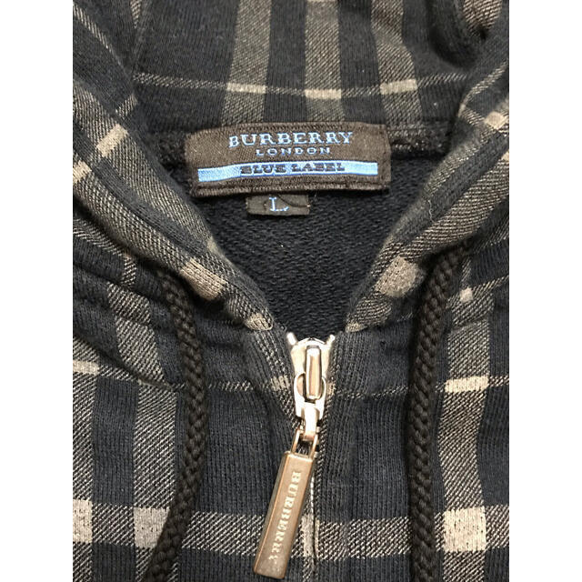 BURBERRY BLUE LABEL(バーバリーブルーレーベル)のBURBERRY BLUE LABEL ジップアップパーカー  Lサイズ メンズのトップス(パーカー)の商品写真