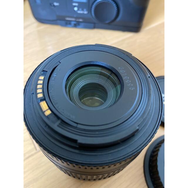 Canon(キヤノン)のフィルムカメラ　Canon EOS55 レンズ、バック付き スマホ/家電/カメラのカメラ(フィルムカメラ)の商品写真