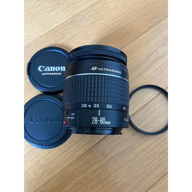 Canon(キヤノン)のフィルムカメラ　Canon EOS55 レンズ、バック付き スマホ/家電/カメラのカメラ(フィルムカメラ)の商品写真