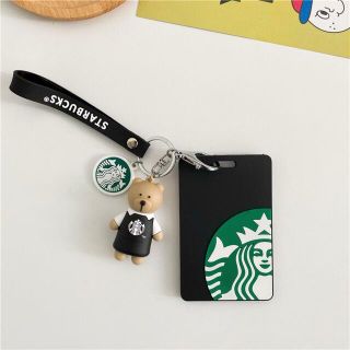 スターバックスコーヒー(Starbucks Coffee)の【新品未使用】スタバ カードケース キーホルダー 定期入れ スターバックス③(名刺入れ/定期入れ)