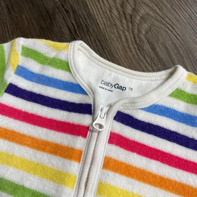 babyGAP(ベビーギャップ)の【値下げ】半袖ロンパース キッズ/ベビー/マタニティのベビー服(~85cm)(ロンパース)の商品写真