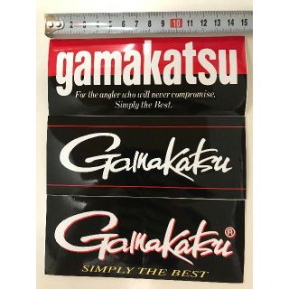 ガマカツ(がまかつ)のがまかつ　ステッカー 赤×黒　3種3点(その他)