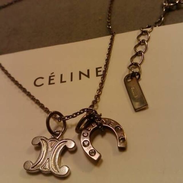 CELINE( セリーヌ )シルバー925 トップ2つ ホースシュー ネックレス