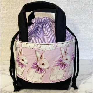 ハンドメイド＊リボンウサギ【ミニバック】(バッグ)