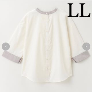 シマムラ(しまむら)の新品♡terawear emu 一部店舗オンライン即完売！クレリックブラウス　白(シャツ/ブラウス(長袖/七分))