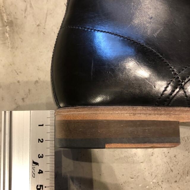 メンズ　チャッカブーツ　カジュアル　本革　革底　半ラバー　26㎝　黒 メンズの靴/シューズ(ブーツ)の商品写真