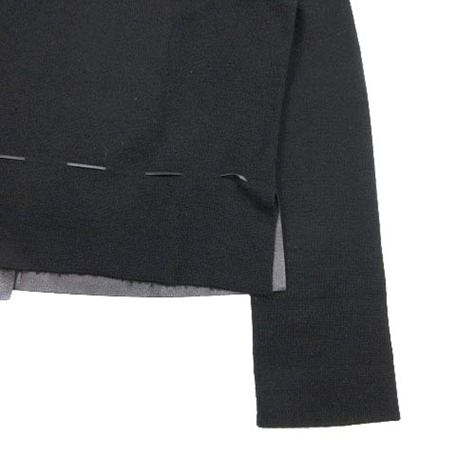 Gucci(グッチ)のグッチ カシミヤ レザー ジャケット カーディガン 羽織 リボン EC3 レディースのジャケット/アウター(その他)の商品写真