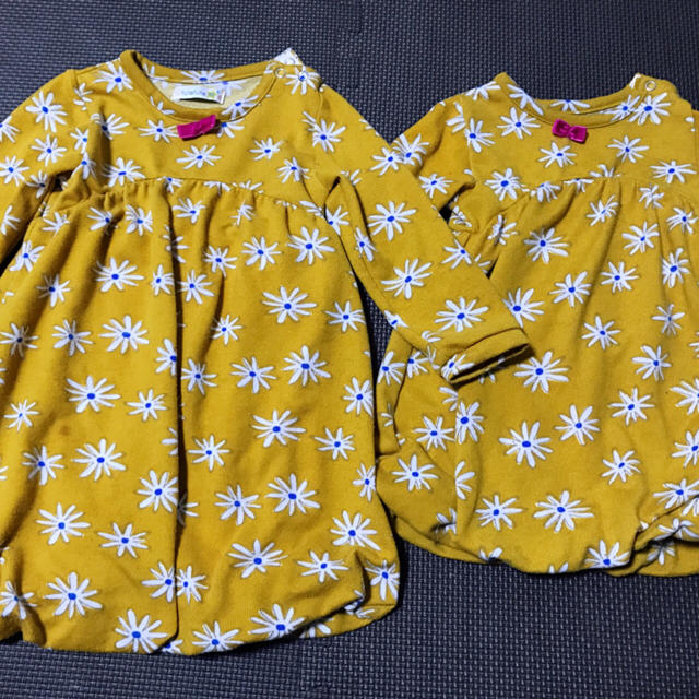 花柄 ワンピース  キッズ/ベビー/マタニティのキッズ服女の子用(90cm~)(ワンピース)の商品写真