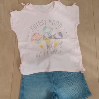 ユニクロ(UNIQLO)のご専用☆120cm☆Tシャツ  & パンツセット 5点(Tシャツ/カットソー)