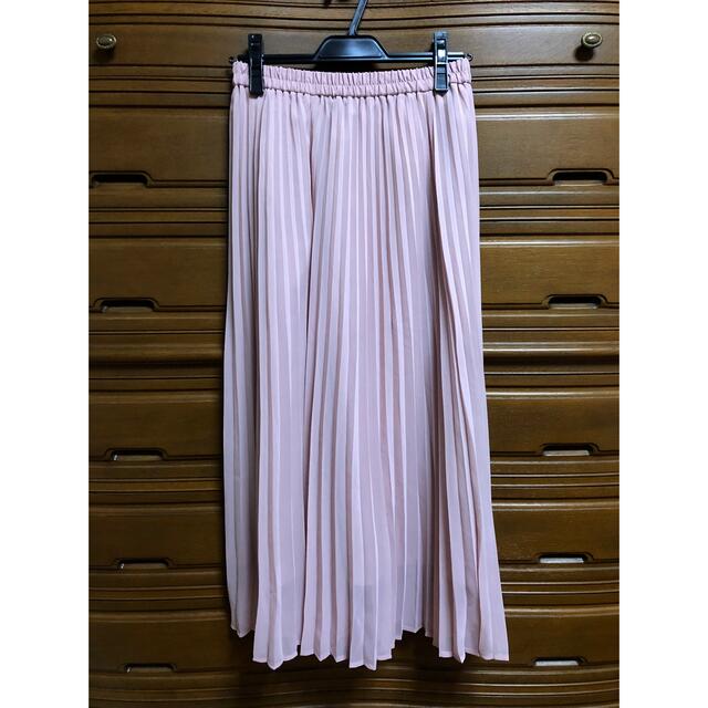 GU(ジーユー)のプリーツスカート　くすみピンク レディースのスカート(ロングスカート)の商品写真