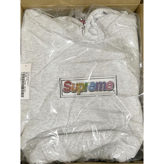 Supreme(シュプリーム)のXXL supreme Bling Box Logo grey メンズのトップス(パーカー)の商品写真