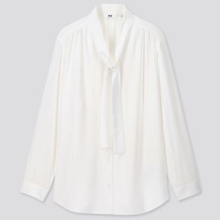 ユニクロ(UNIQLO)のレーヨンボウタイブラウス(シャツ/ブラウス(長袖/七分))