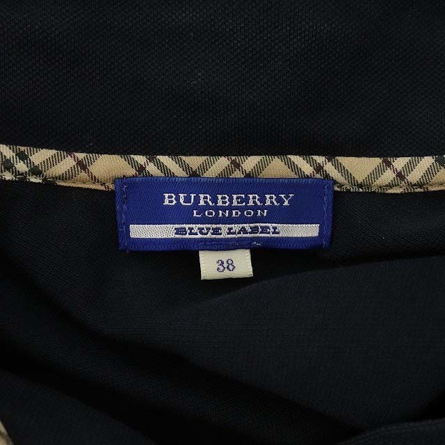 BURBERRY BLUE LABEL(バーバリーブルーレーベル)のバーバリーブルーレーベル パフスリーブ 半袖 ポロシャツ 38 紺 ネイビー レディースのトップス(ポロシャツ)の商品写真