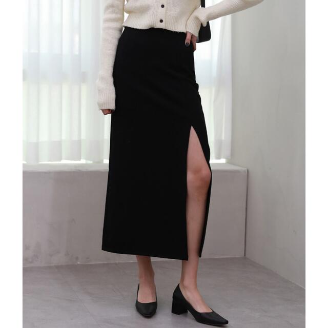 ハイウエストスリットロングスカート レディースのスカート(ロングスカート)の商品写真