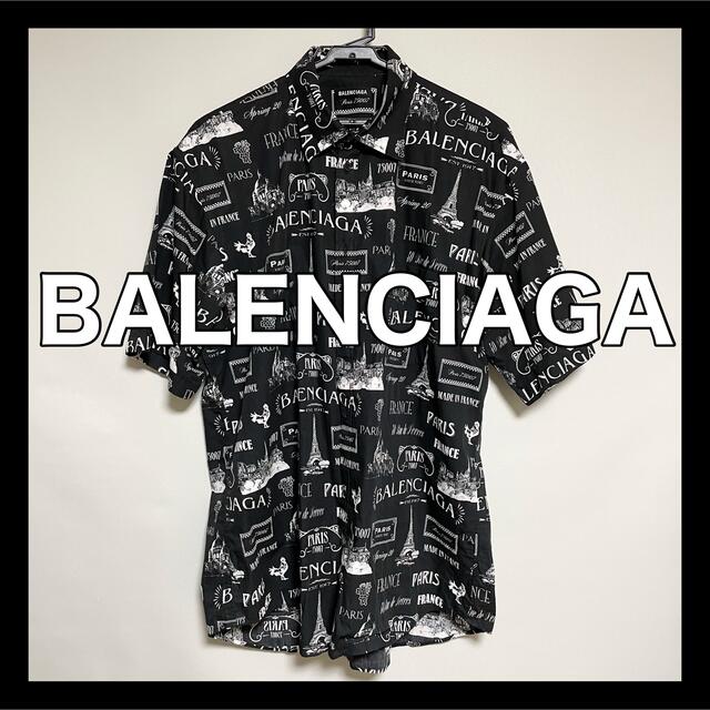 BALENCIAGA Paris Resto 半袖 シャツ 38