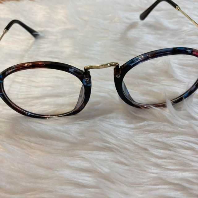 眼鏡メガネサングラスピンクブルーお洒落フレームレンズレディースラウンドボストン レディースのファッション小物(サングラス/メガネ)の商品写真