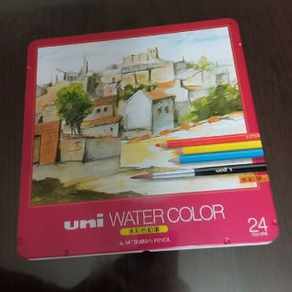 ミツビシエンピツ(三菱鉛筆)の水彩色鉛筆  uni  water  color  24色(色鉛筆)