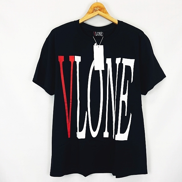 ヴィーローン VLONE LOGO TEE  半袖 Tシャツ 黒 ブラック XL