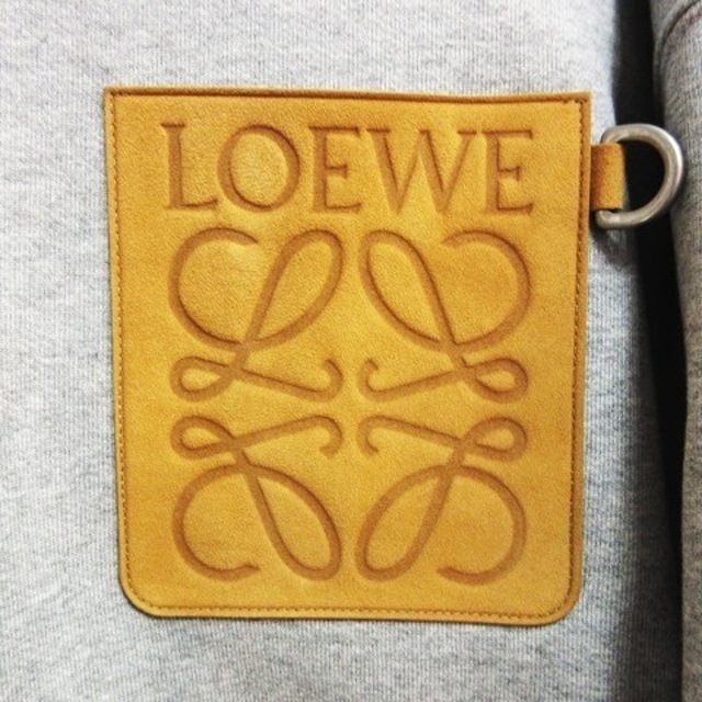 LOEWE(ロエベ)のロエベ 21AW 国内正規 美品 アナグラム レザーパッチ フーディー パーカー メンズのトップス(パーカー)の商品写真