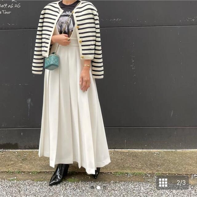 お買得限定品☆夏売れ筋 cygne シーニュ プリーツジャンスカ ホワイト