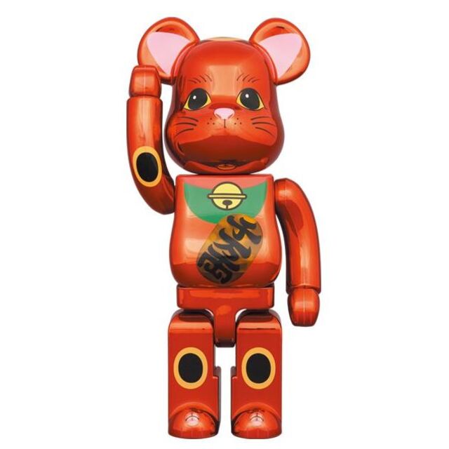 BE@RBRICK 招き猫 梅金メッキ 発光 400％ ベアブリック 新品未使用