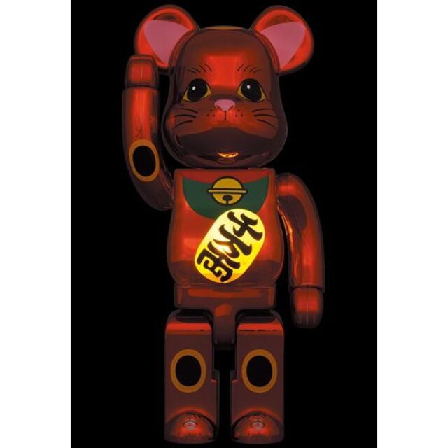 MEDICOM TOY - BE@RBRICK 招き猫 梅金メッキ 発光 400％ ベアブリック