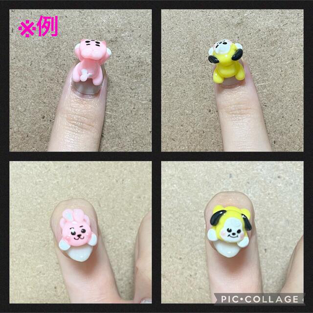 BT21(ビーティーイシビル)の3dネイルパーツ【BT21BABY  寝そべりパーツ　ネイルパーツ】 コスメ/美容のネイル(デコパーツ)の商品写真