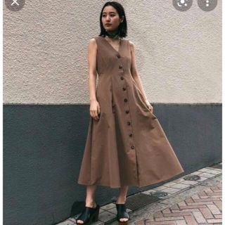 マウジー(moussy)のMOUSSY  ロングワンピース　ジレ　ロングベスト(ロングワンピース/マキシワンピース)