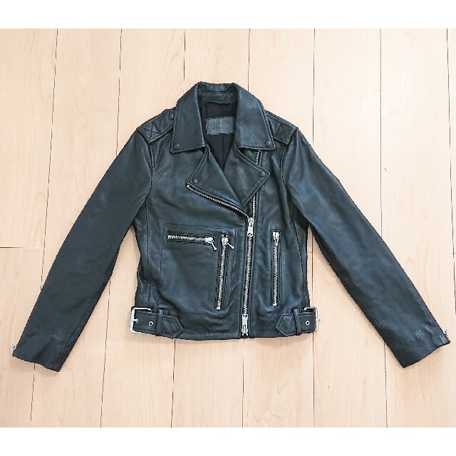 美品 ALLSAINTS シープレザージャケット 革ジャン ダブルライダース