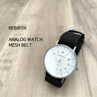 リバース(Rebirth)の新品未使用 腕時計 メンズ アナログウォッチ リバース REBIRTH 黒(腕時計(アナログ))