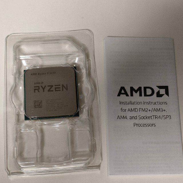 CPU Ryzen 5 3600 3.6GHz 6コア/12スレッド クーラー付