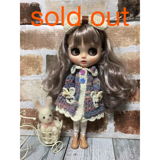 アウトフィットsold out新作price????透かし編みうさぎポッケカーディガン????