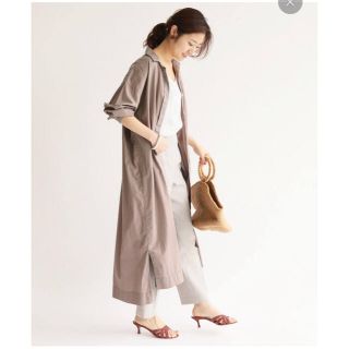 イエナ(IENA)のコットンシルクロングシャツワンピース(ロングワンピース/マキシワンピース)