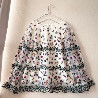 アナトリエ(anatelier)のAnatelier  花刺繍　ブラウス　38(シャツ/ブラウス(長袖/七分))