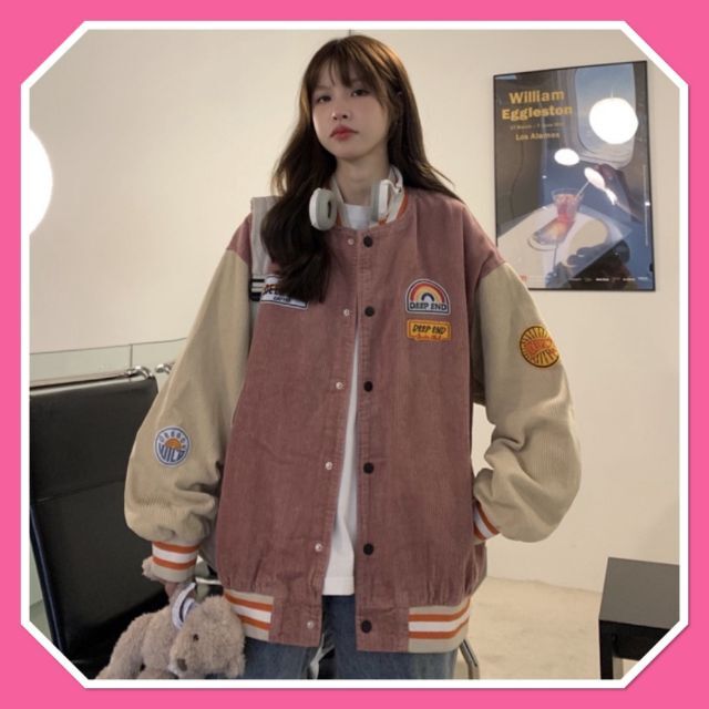 ブルゾン ジャケット アウター コーデュロイ スタジャン ピンク XL レディースのジャケット/アウター(スタジャン)の商品写真